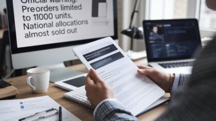 Avertissement officiel: précommandes limitées à 10 000 unités, allocations nationales quasiment épuisées